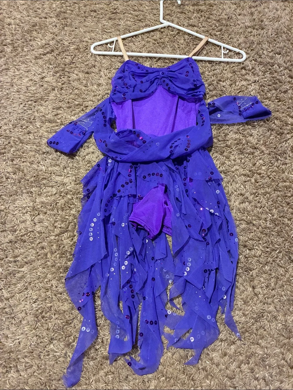 Kids purple dance / skating costumes